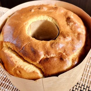 柿料理  紅茶柿シフォンケーキ