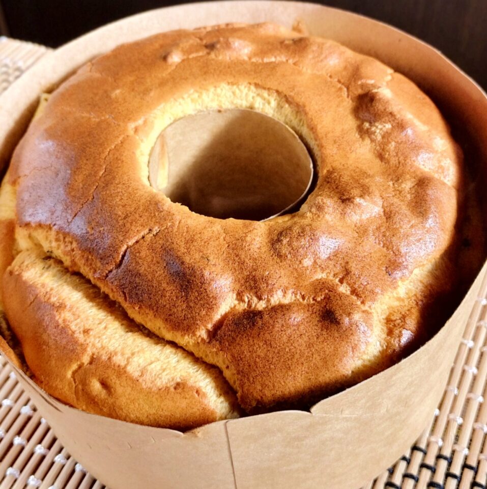 紅茶柿シフォンケーキ完成